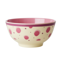 Pink Watercolour Splash Print Melamine Bowl Rice DK